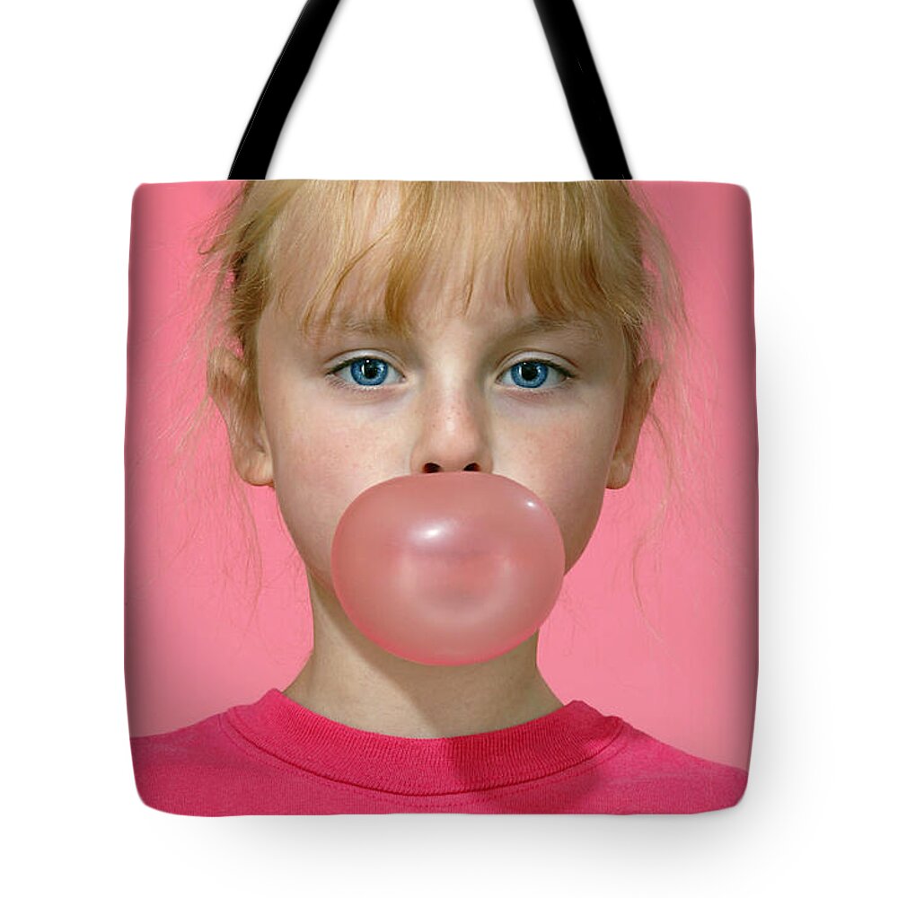 Bubble Gum Tote Bag featuring the photograph Bubble Gum Pink by Martin Konopacki