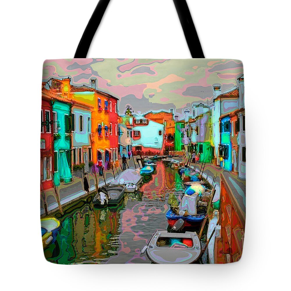 Italy Tote Bag featuring the photograph Burano Art Deco by Timothy Hacker