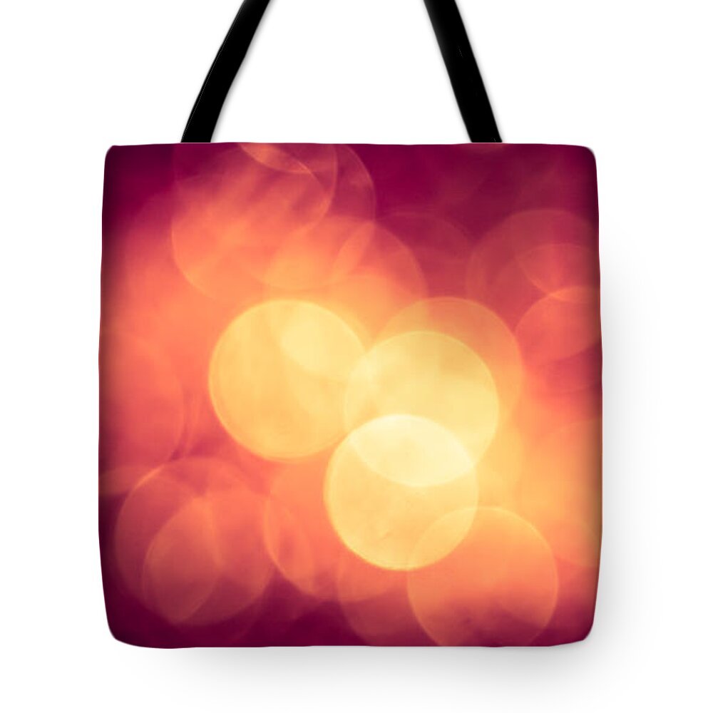 Abstract Tote Bag featuring the photograph Burning Bokeh by Jan Bickerton