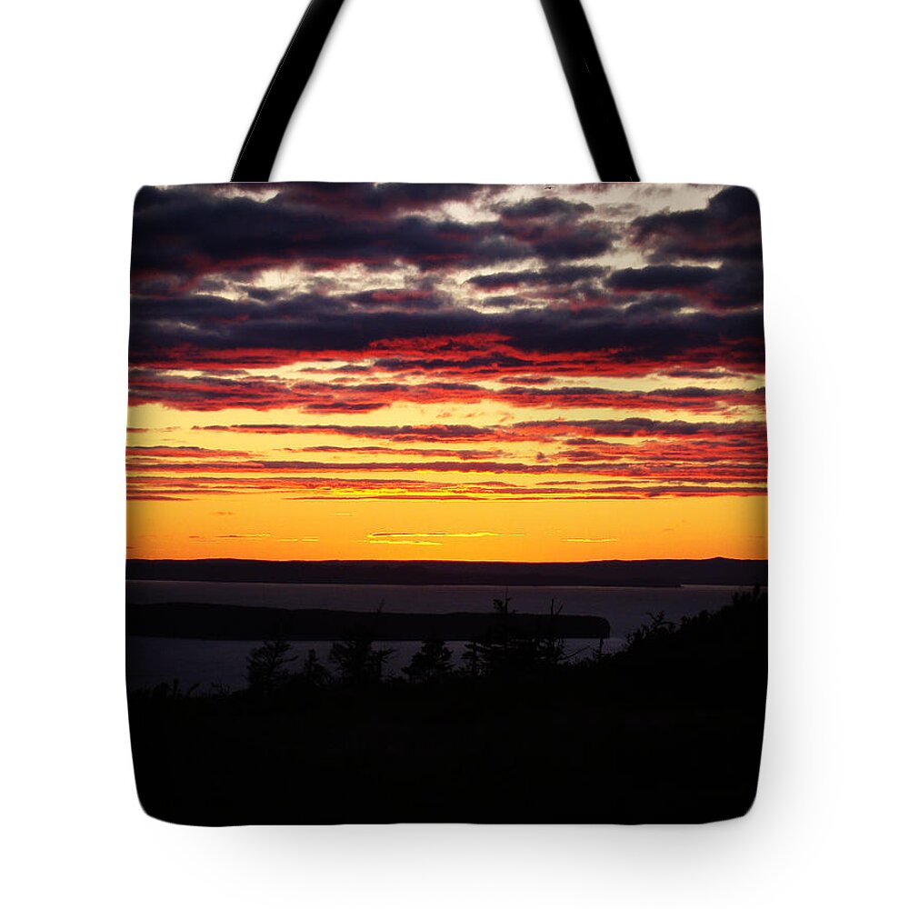 Sky Tote Bag featuring the photograph Burning by Zinvolle Art