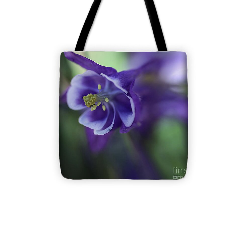 Images Of Blue Columbine Tote Bag featuring the photograph Burst of Nature by Mary Lou Chmura