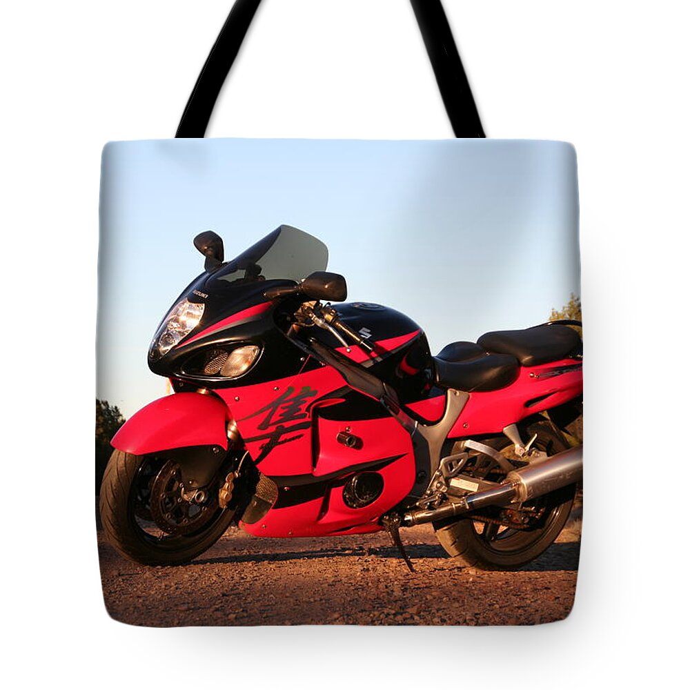 Motorcycle Tote Bag featuring the photograph Busa by David S Reynolds