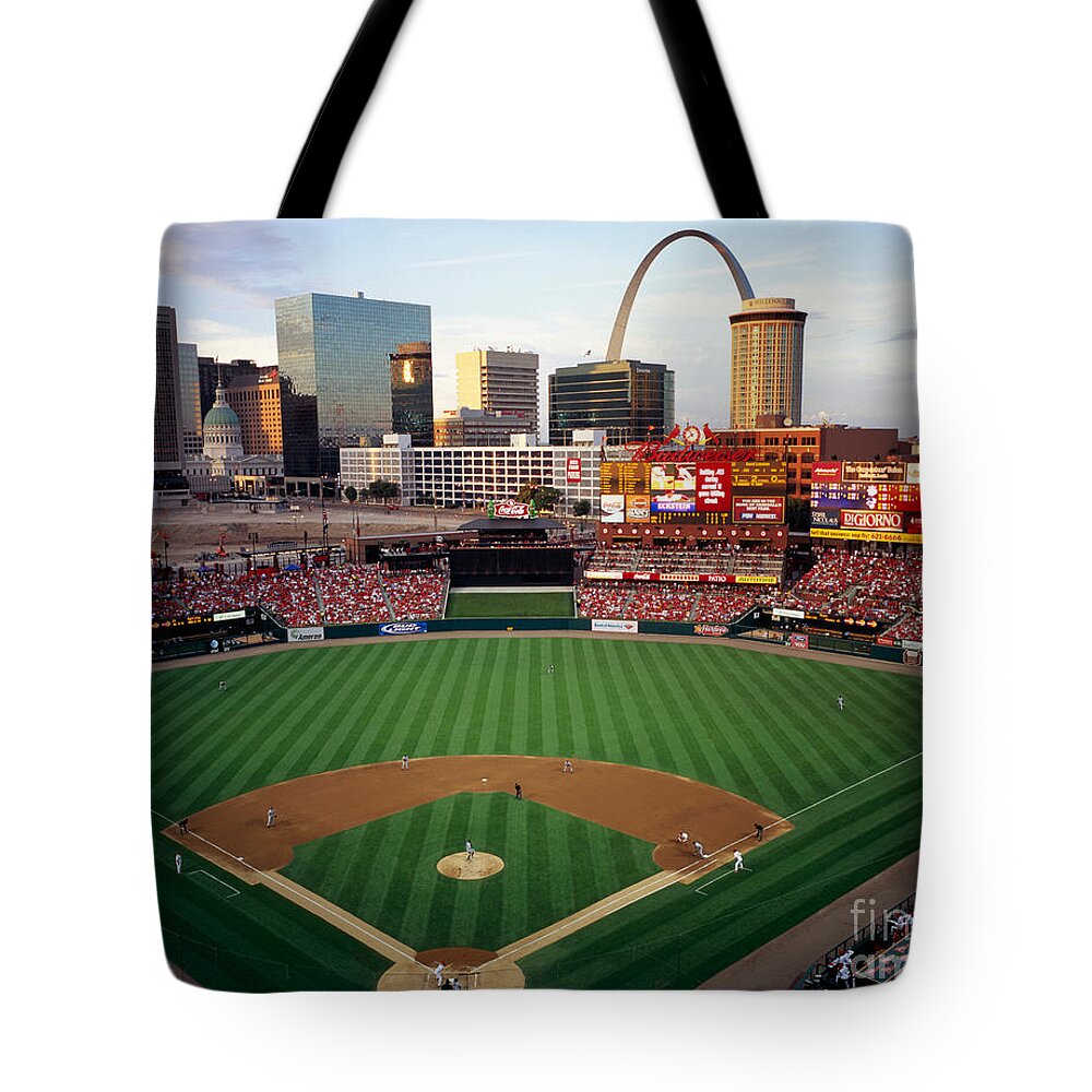 Busch Stadium Tote Bag featuring the photograph Busch Stadium by Tracy Knauer