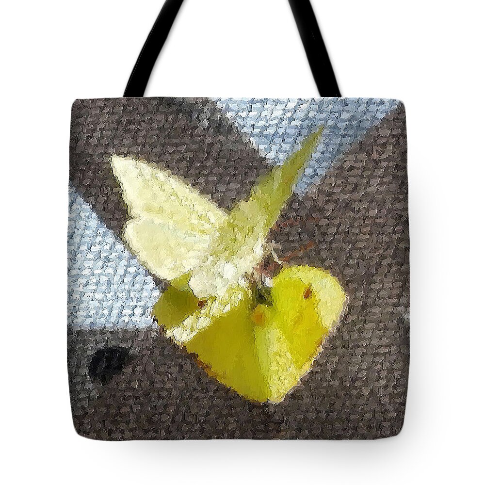 #mating Yellow Tote Bag featuring the photograph Sulfur Butterflies Mating by Belinda Lee