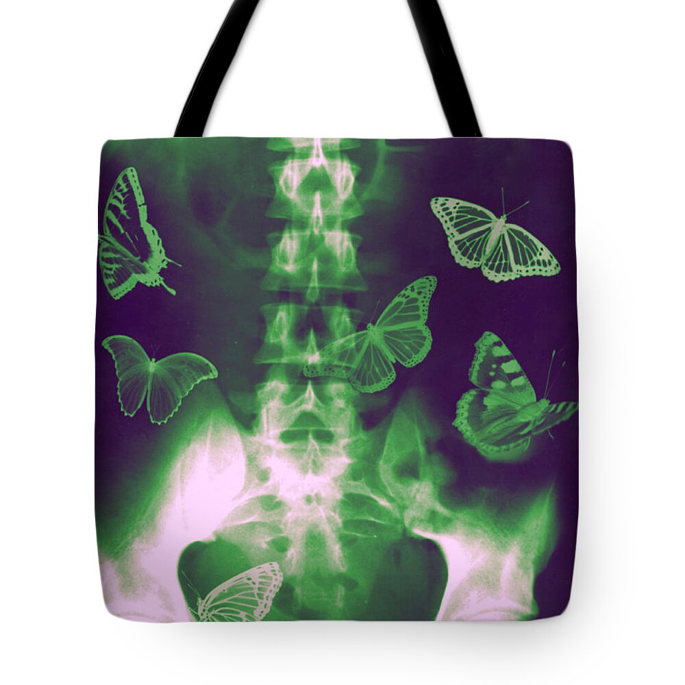 Butterflies Tote Bag featuring the photograph Butterflies in the stomach by Guy Viner