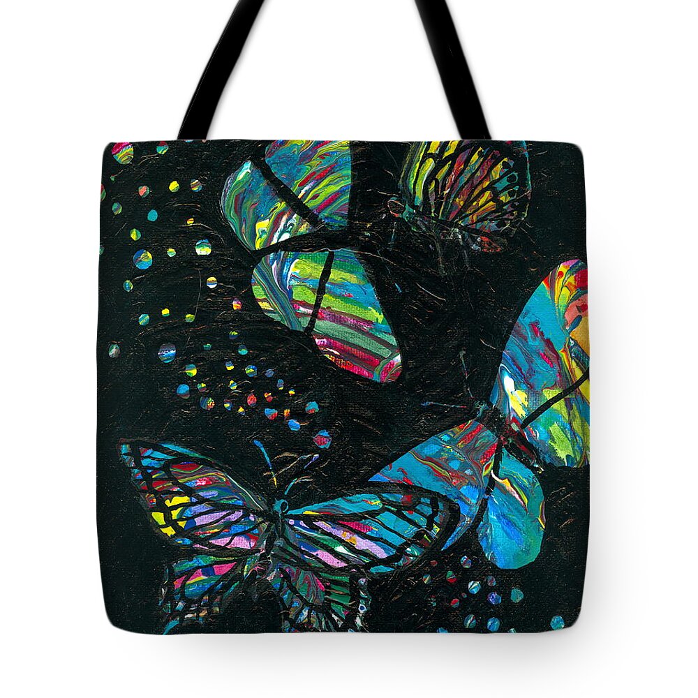 Butterflies Tote Bag featuring the painting Butterfly Beauties by Denise Hoag