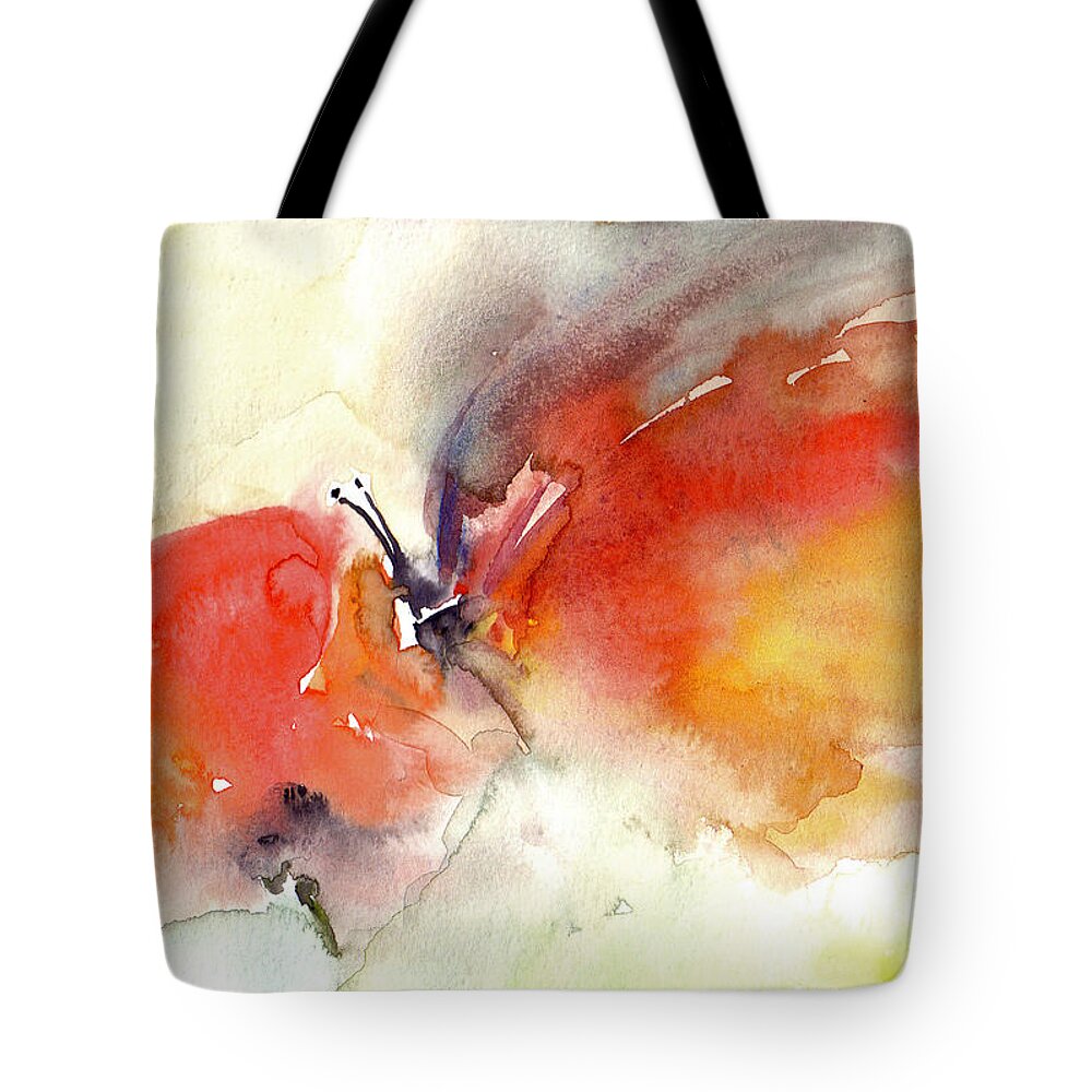 Butterfly Tote Bag featuring the painting Butterfly by Faruk Koksal