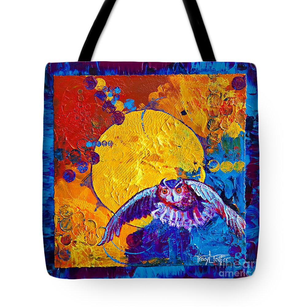 Halloween Tote Bag featuring the painting By the Light of the Moon by Tracy L Teeter 