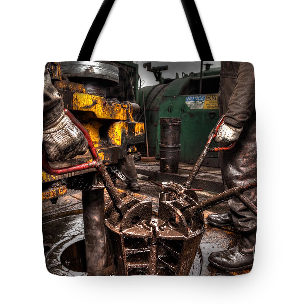 Oil Rig Tote Bag featuring the photograph Cac001-61 by Cooper Ross