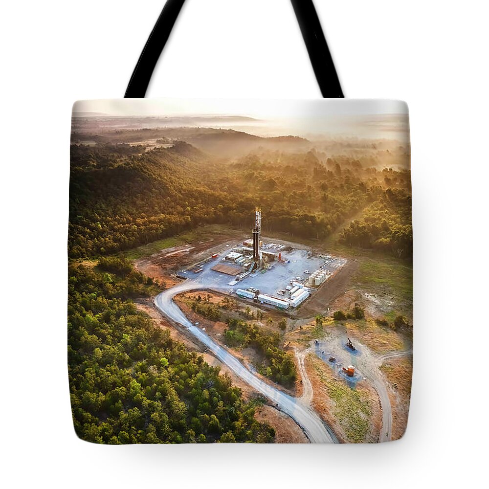 Oil Rig Tote Bag featuring the photograph Cac004-5 by Cooper Ross