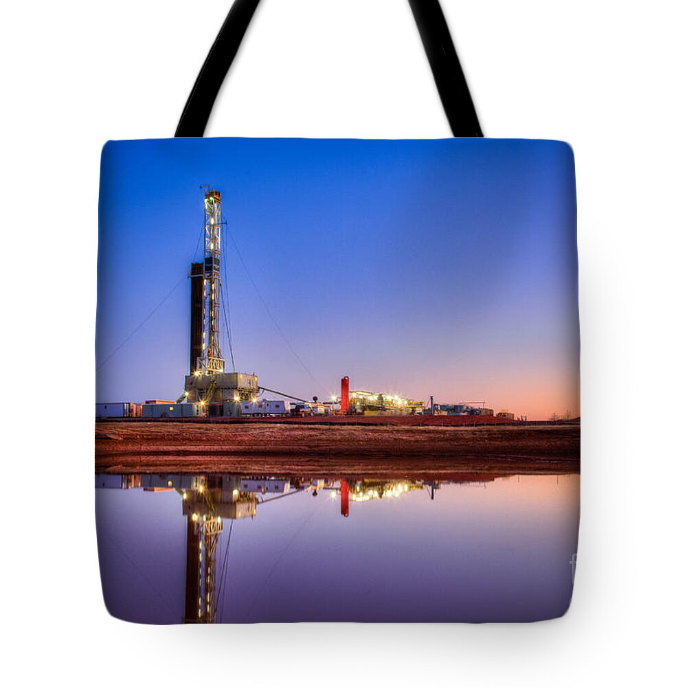 Oil Rig Tote Bag featuring the photograph Cac006-92 by Cooper Ross