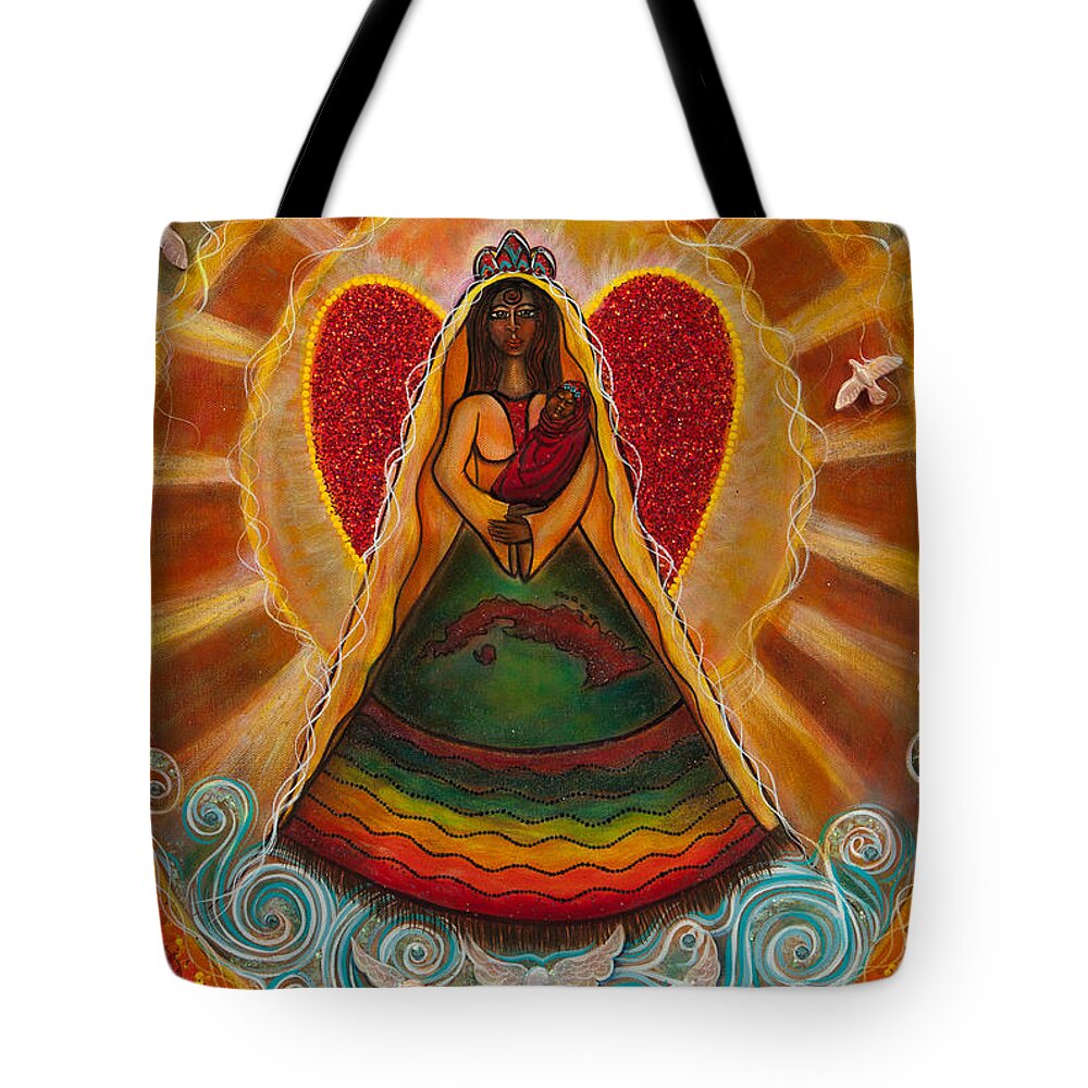 Madonna Painting Tote Bag featuring the painting Cachita Madonna by Deborha Kerr