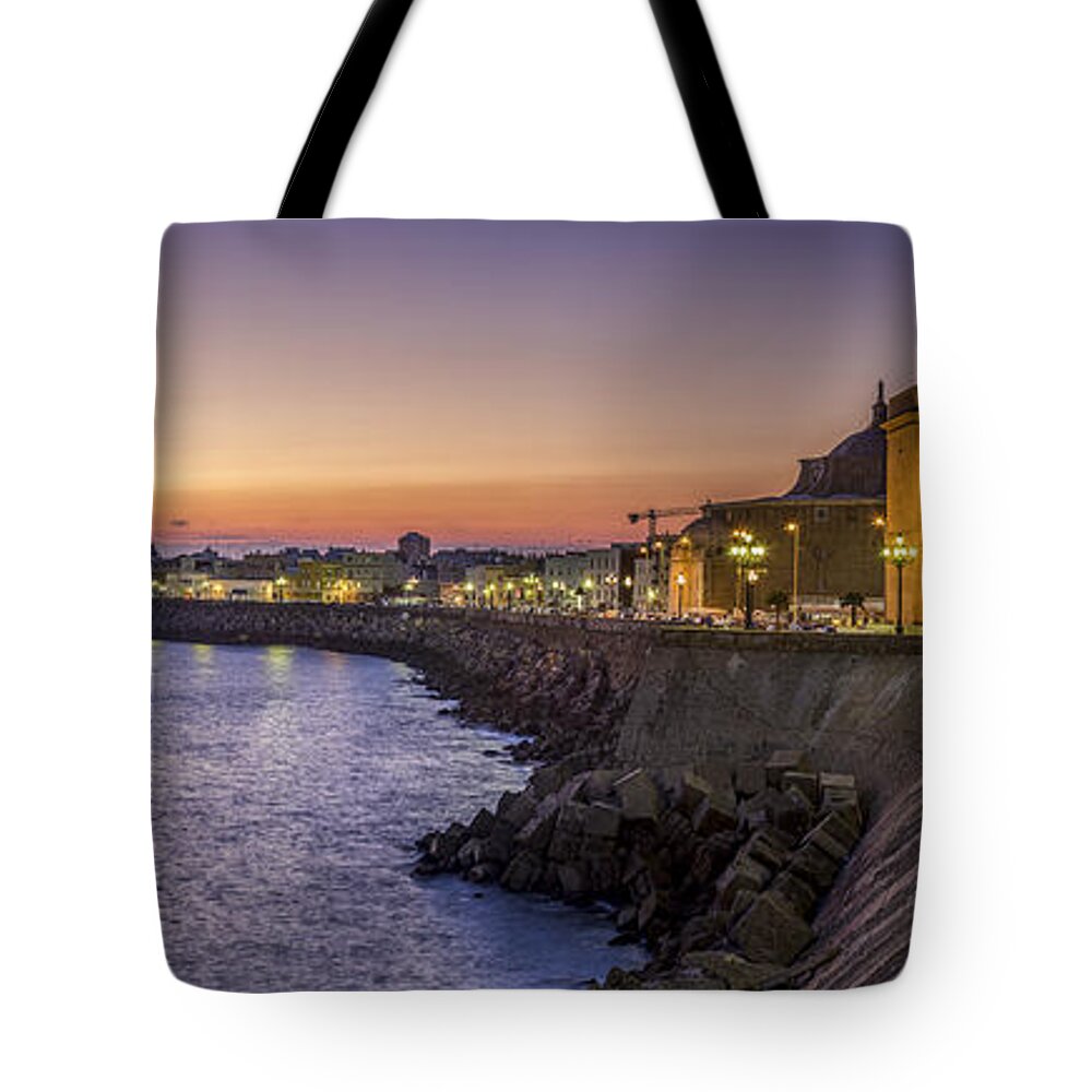Andalucia Tote Bag featuring the photograph Cadiz Panorama Spain by Pablo Avanzini
