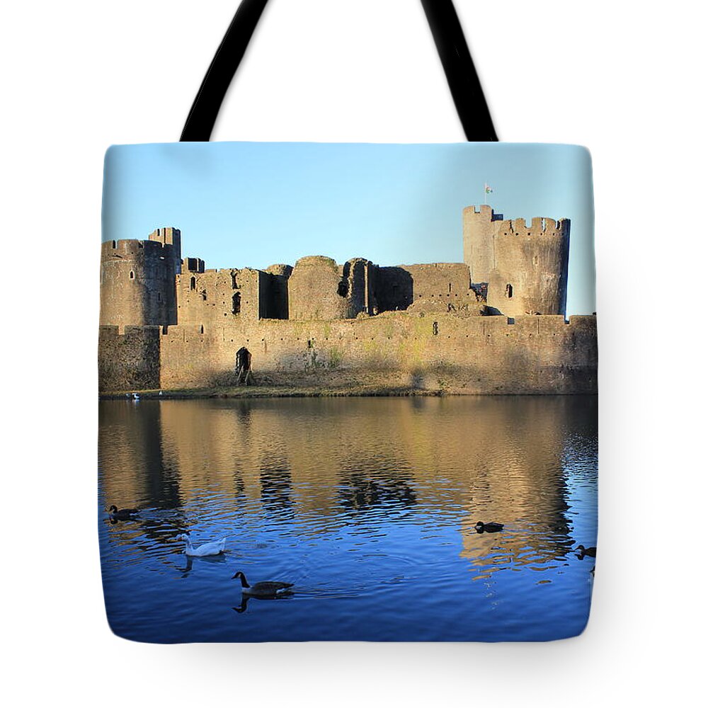 As Is Tote Bag featuring the photograph Caerphilly Castle by Vicki Spindler