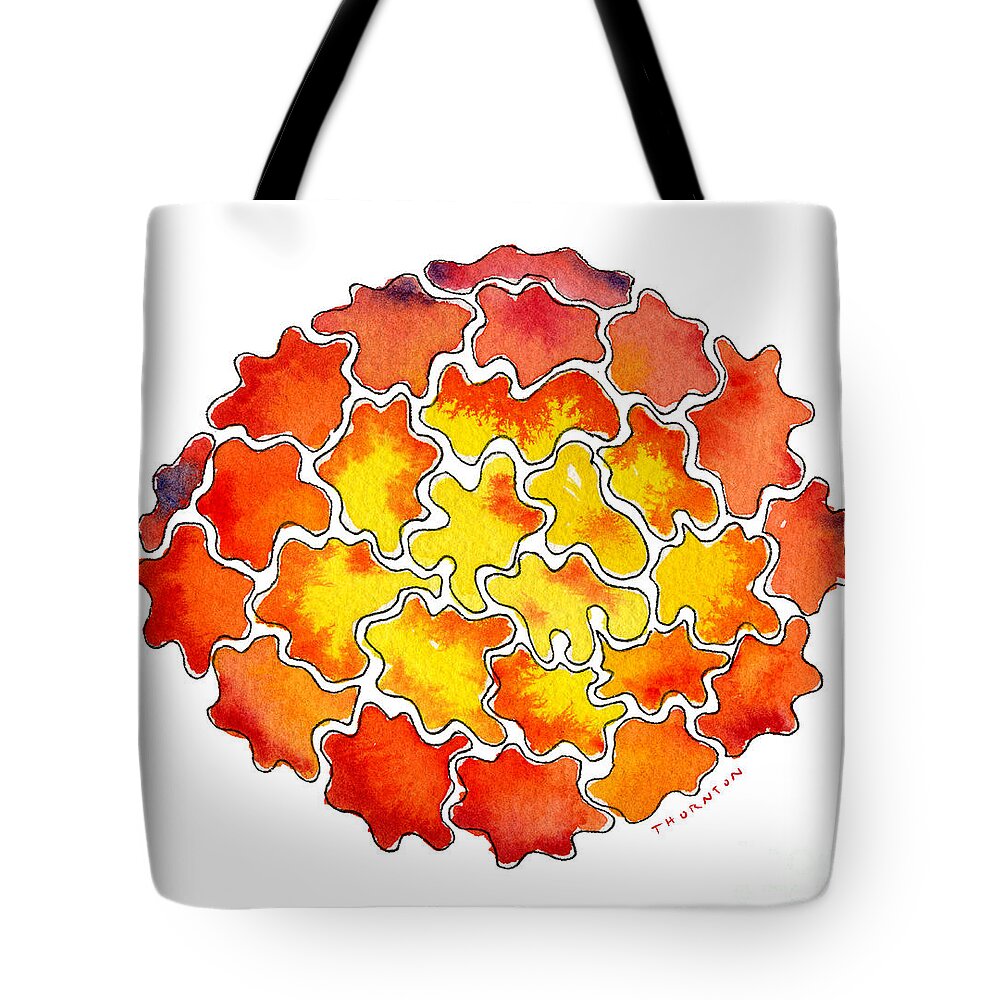 Lava Tote Bag featuring the painting Caldera by Diane Thornton