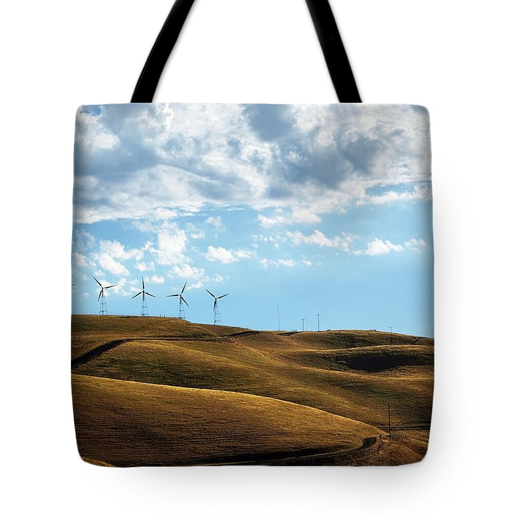 Hills Tote Bag featuring the photograph California Gold by Ellen Cotton