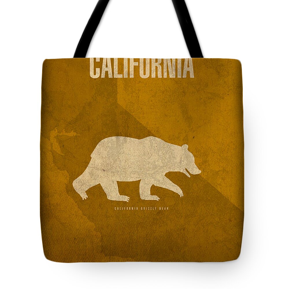 #faatoppicks Tote Bag featuring the mixed media California State Facts Minimalist Movie Poster Art by Design Turnpike