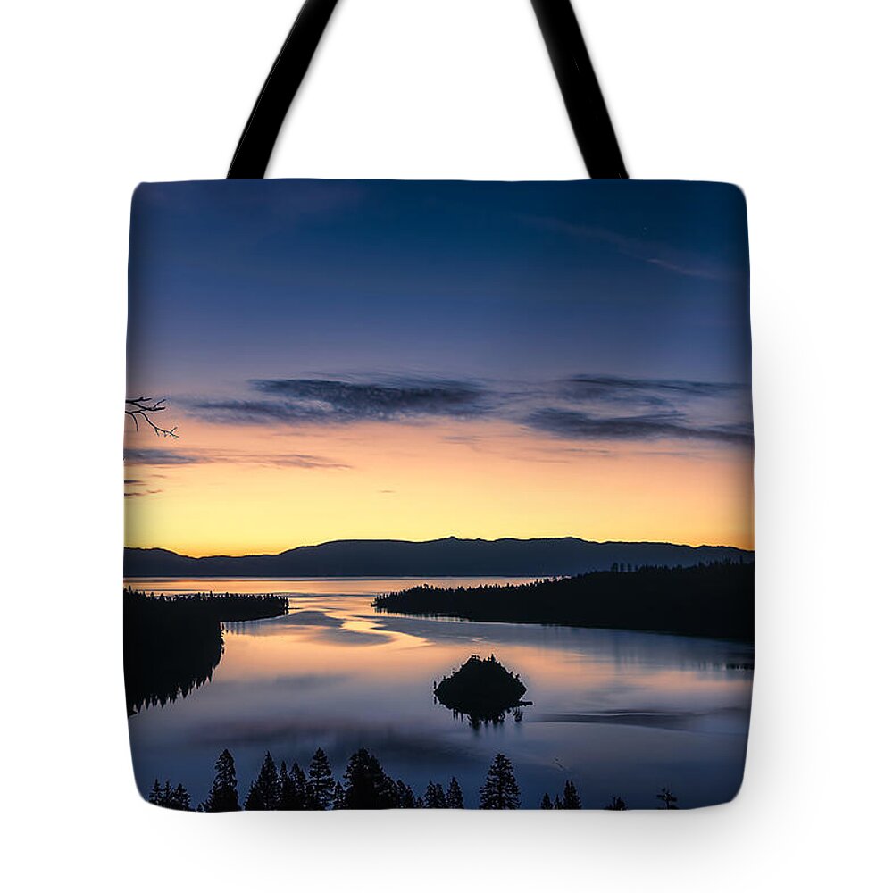 Landscape Tote Bag featuring the photograph Calm Morning by Maria Coulson