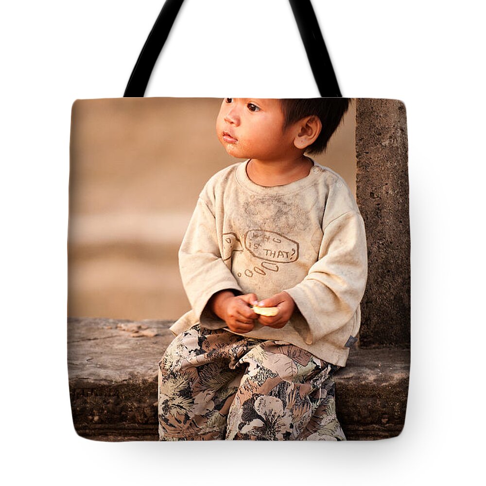 Cambodia Tote Bag featuring the photograph Cambodian Girl 02 by Rick Piper Photography