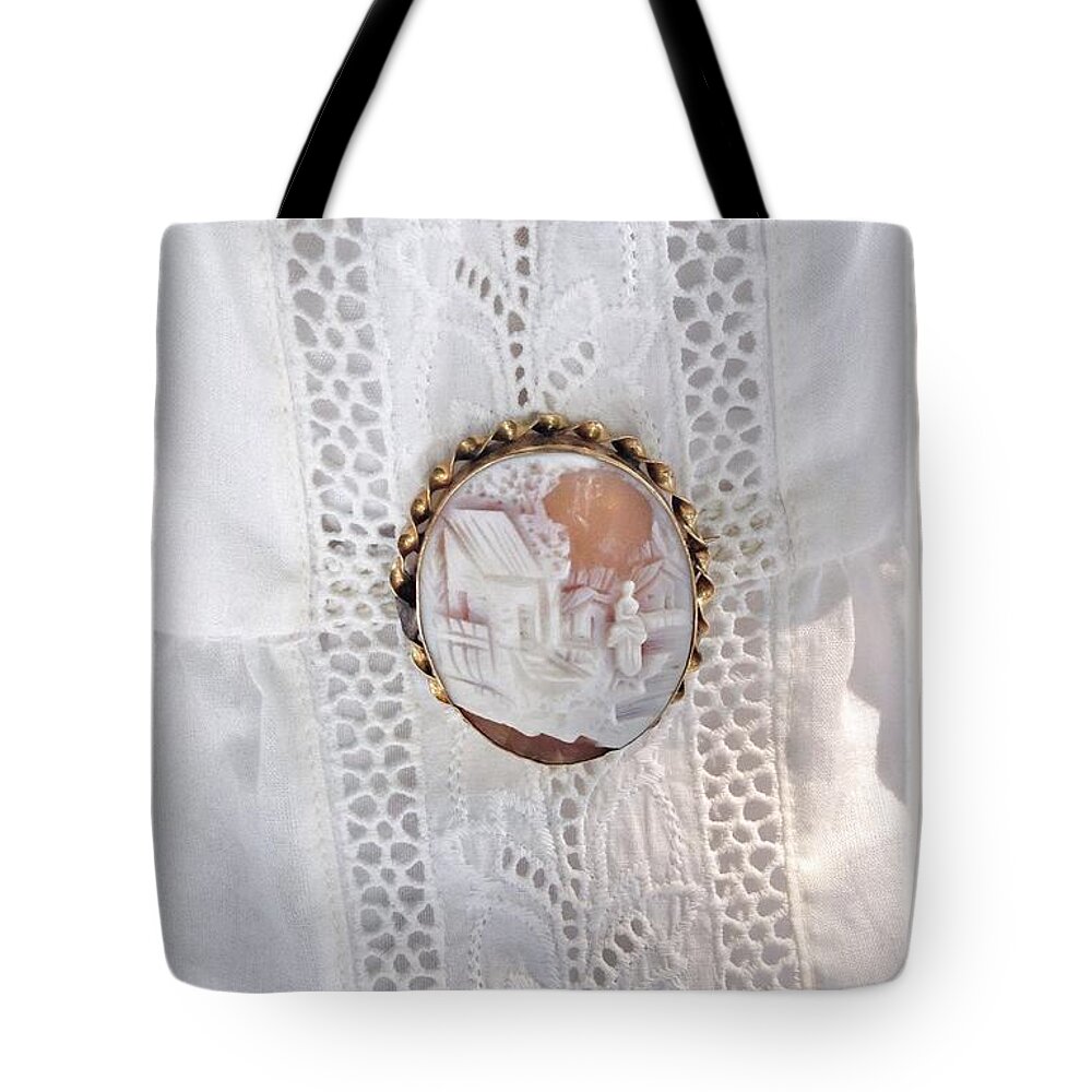 Cameo Lace Tote Bag featuring the photograph Cameo Lace by Susan Garren
