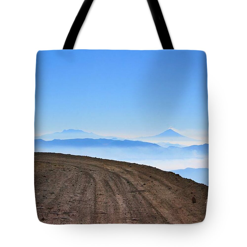 Toluca Tote Bag featuring the photograph Camino en Volcan Nevado de Toluca by Francisco Pulido