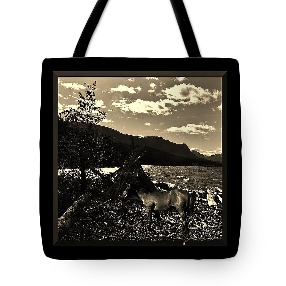 Western Tote Bag featuring the photograph Camp Site by Barbara St Jean