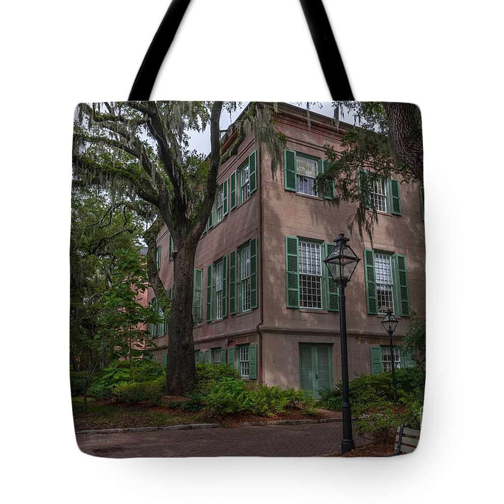 College Of Charleston Tote Bag featuring the photograph Campus Walk by Dale Powell