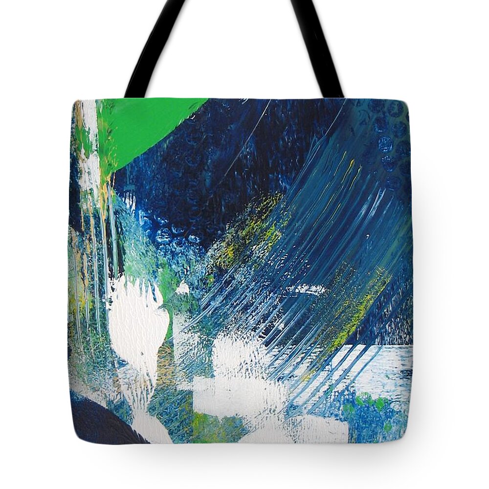 Abstract Tote Bag featuring the painting Can You See the Wind by Louise Adams