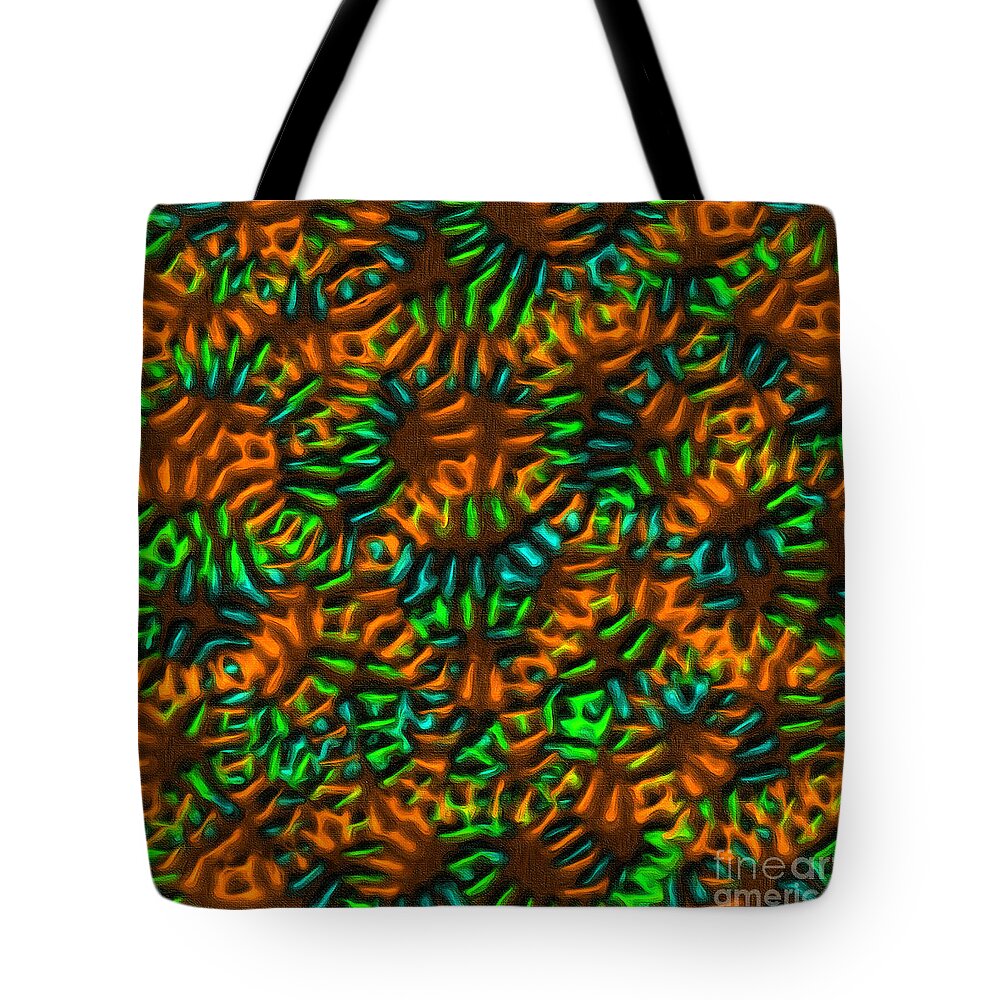 Andee Design Abstract Tote Bag featuring the digital art Candy Circles 8 by Andee Design