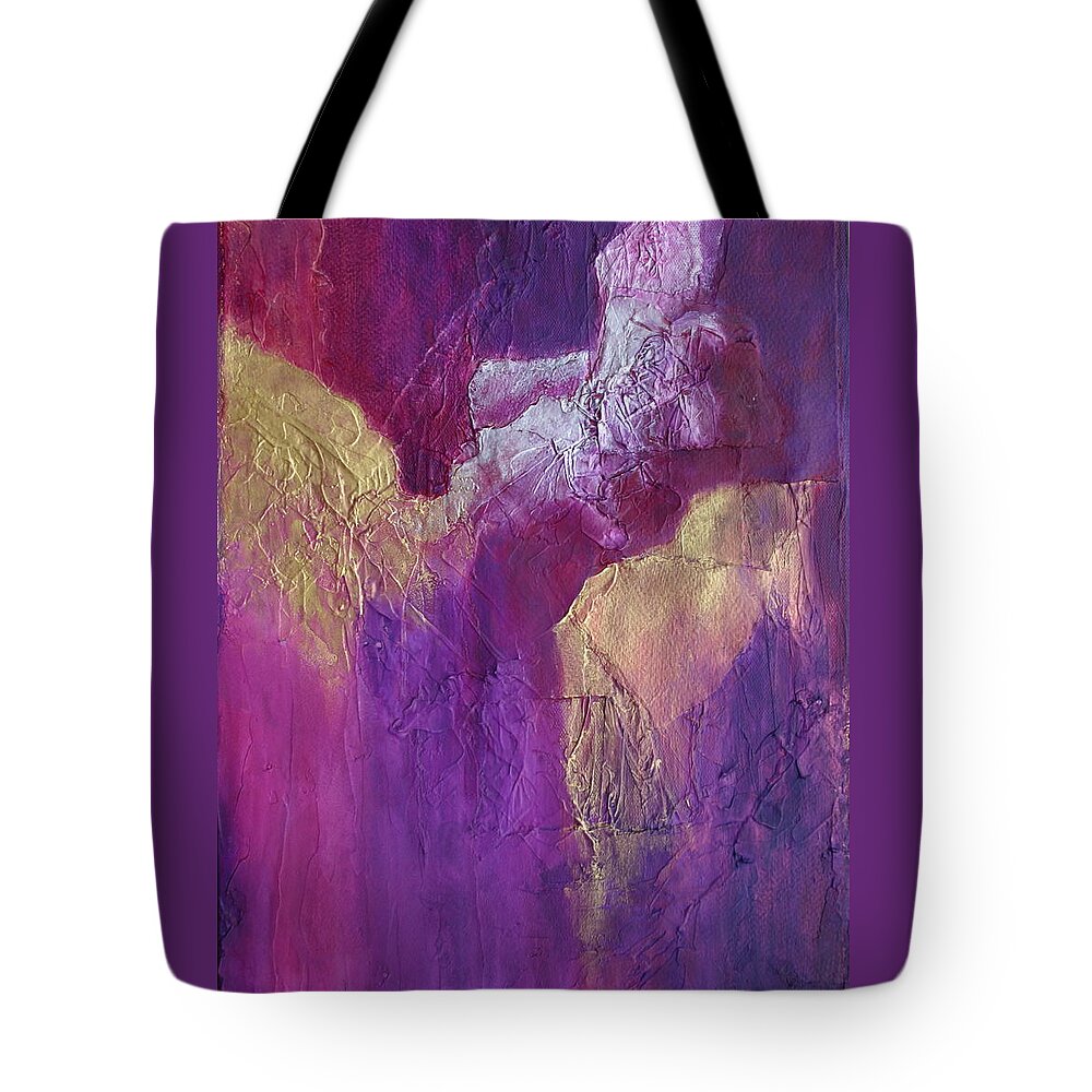 Abstract Tote Bag featuring the painting Canyonlands by Nancy Jolley