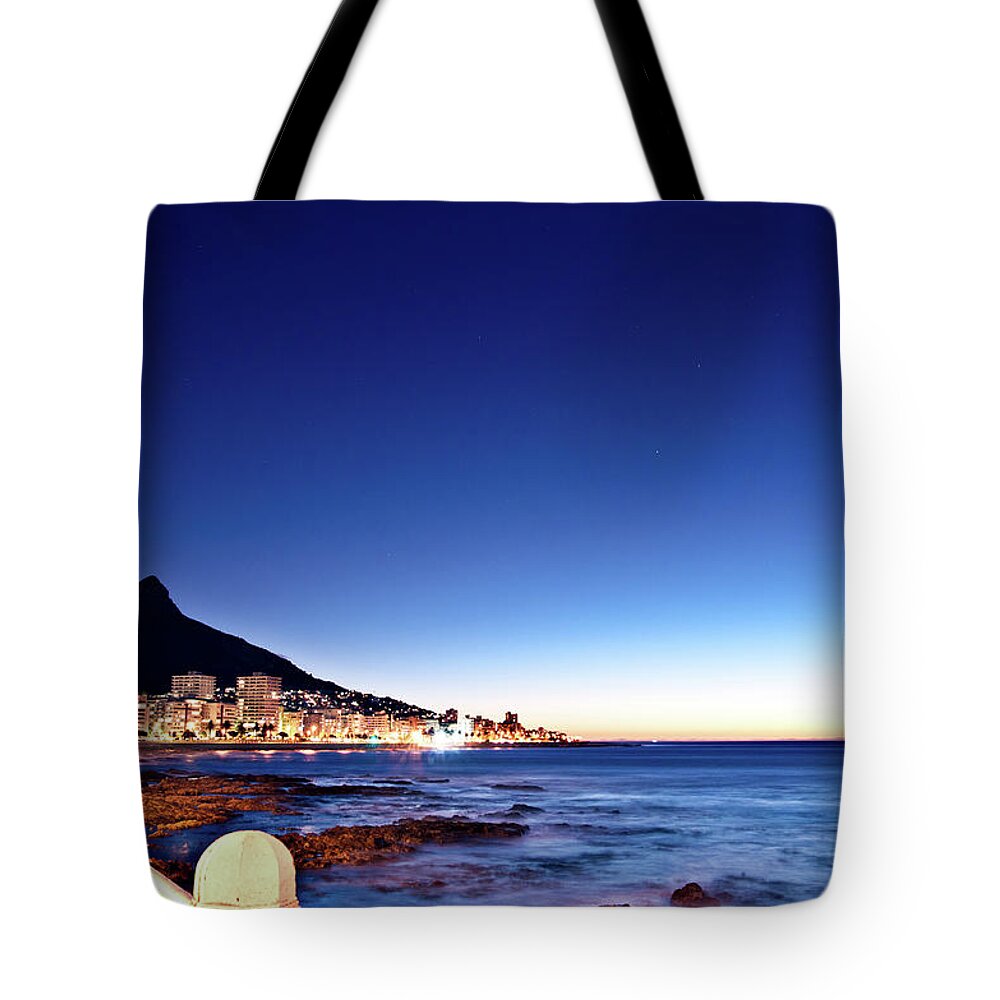 Scenics Tote Bag featuring the photograph Cape Town Sea Point by Ferrantraite