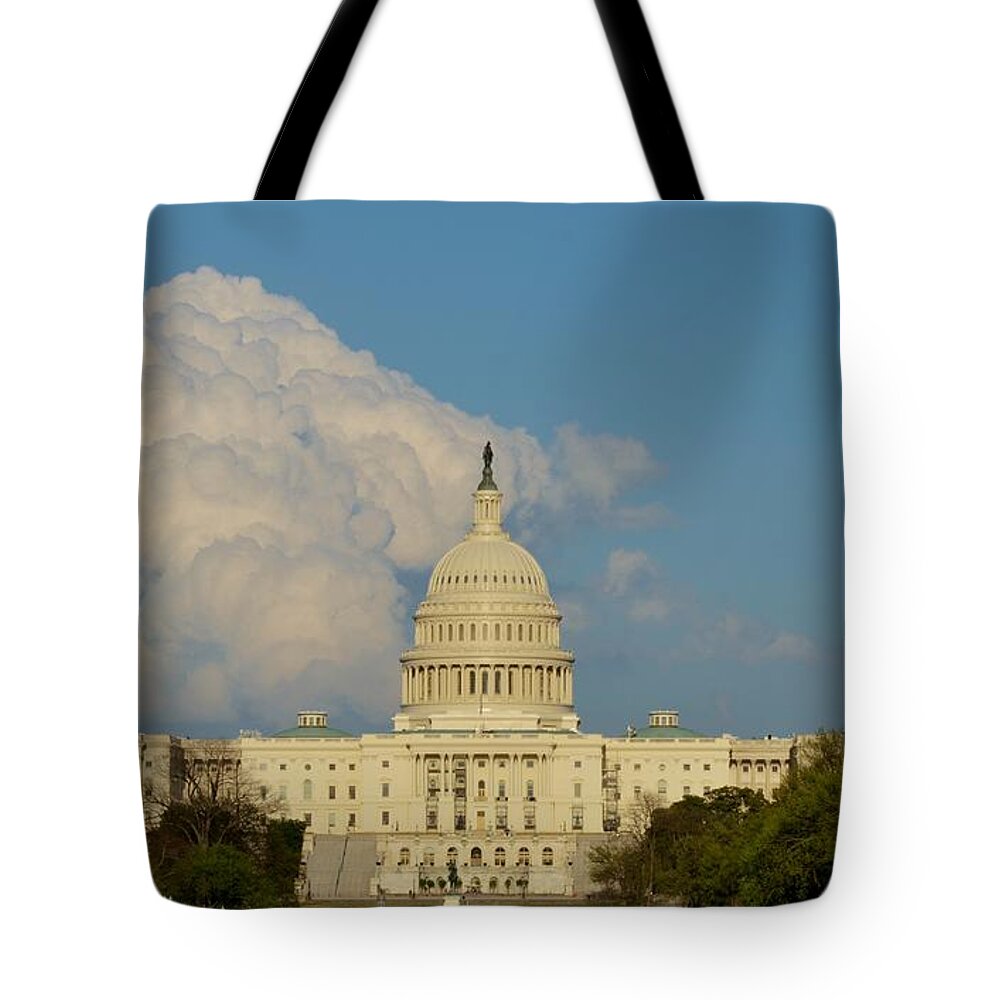 Beach Bum Pics Tote Bag featuring the photograph Capitol Cloud by Billy Beck
