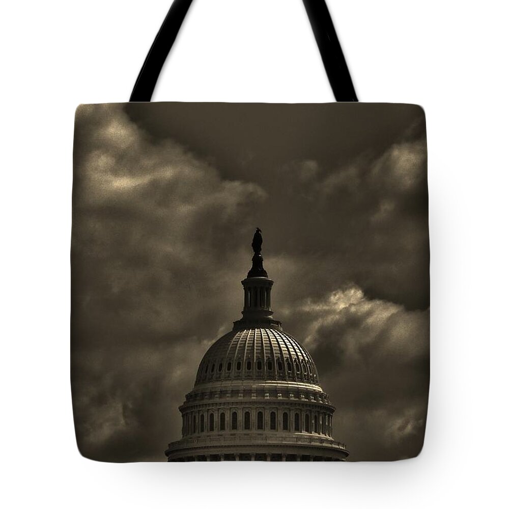District Of Columbia Tote Bag featuring the photograph Capitol Dome by Bob Geary