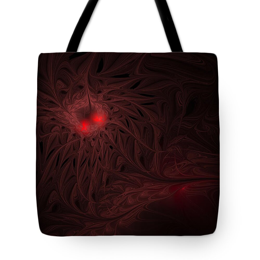Fractal Tote Bag featuring the digital art Captive Soul by Gary Blackman