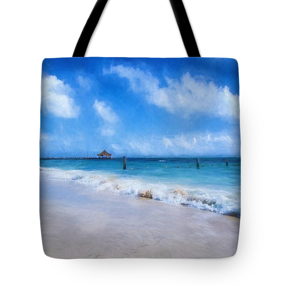 Caribbean Tote Bag featuring the photograph Caribbean Moment by Allan Van Gasbeck