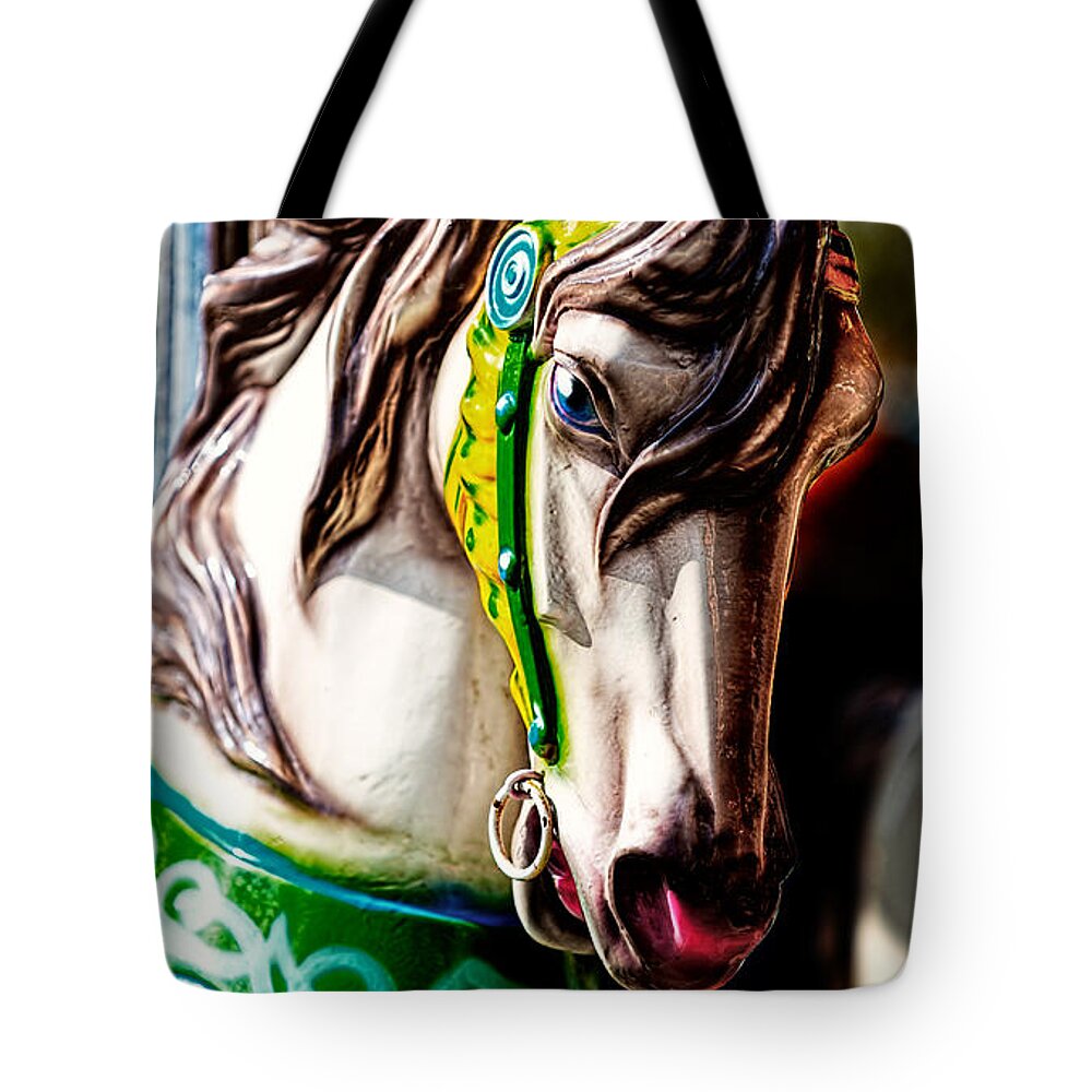 Christopher Holmes Photography Tote Bag featuring the photograph Carousel Horse Two by Christopher Holmes