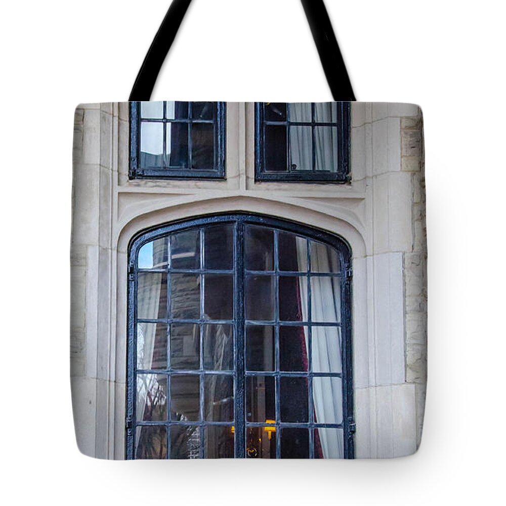 Buildings Tote Bag featuring the photograph Casa Loma Window 1315 by Guy Whiteley