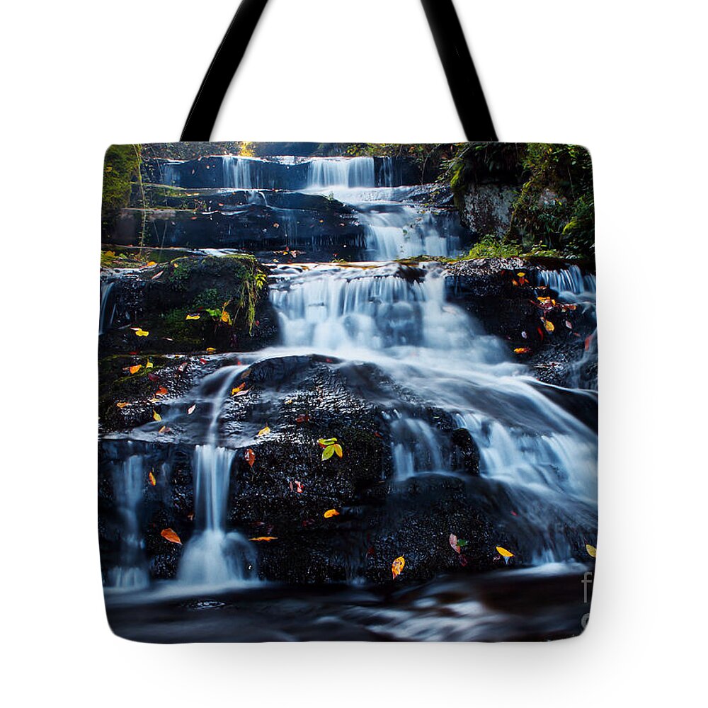 Waterfall Tote Bag featuring the photograph Cascade In Cosby II by Douglas Stucky