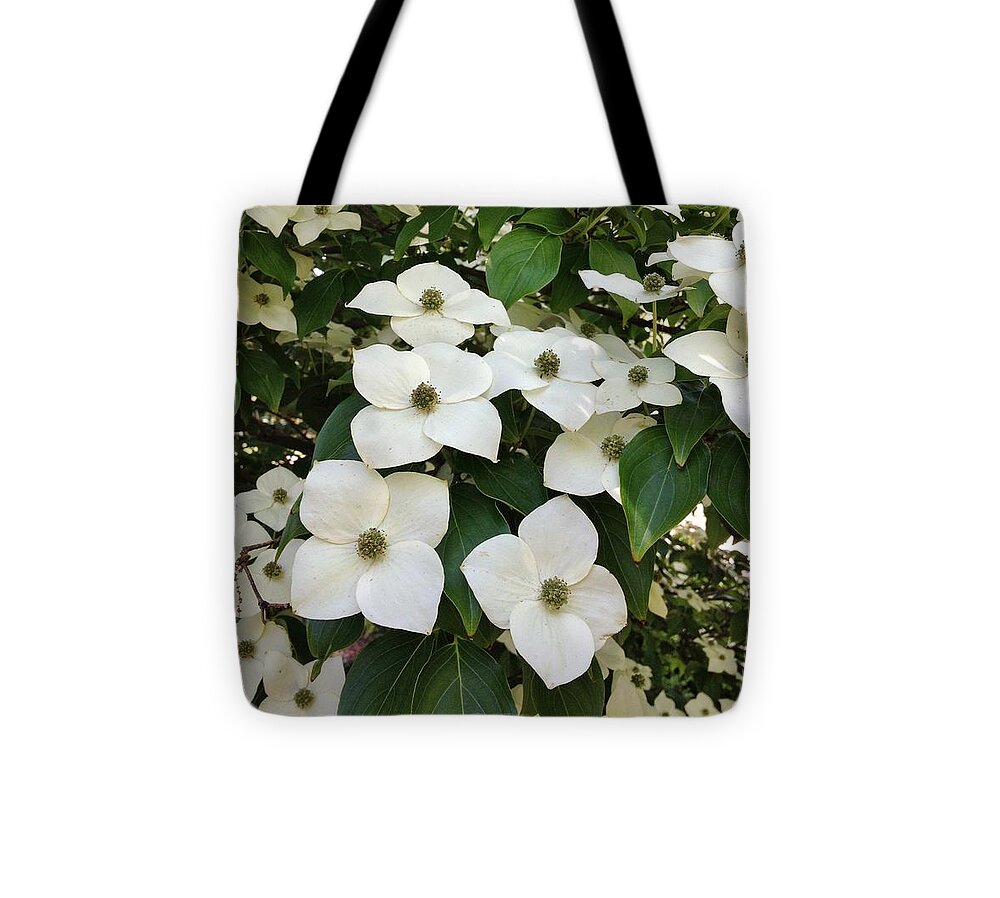 Flowers Tote Bag featuring the photograph Cascade by Jean Goodwin Brooks