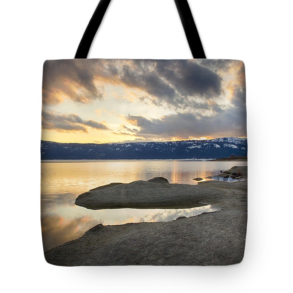 Cascade Lake Tote Bag featuring the photograph Cascade Light by Idaho Scenic Images Linda Lantzy