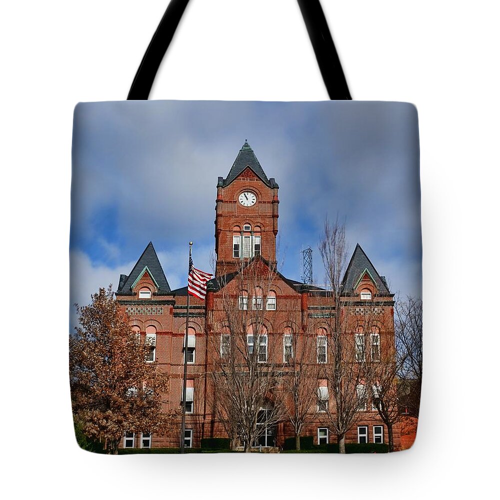 Cass County Courthouse Tote Bag featuring the photograph Cass County Courthouse by Nikolyn McDonald