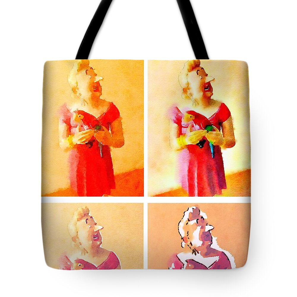 Bianca Tote Bag featuring the painting Castafiore by HELGE Art Gallery