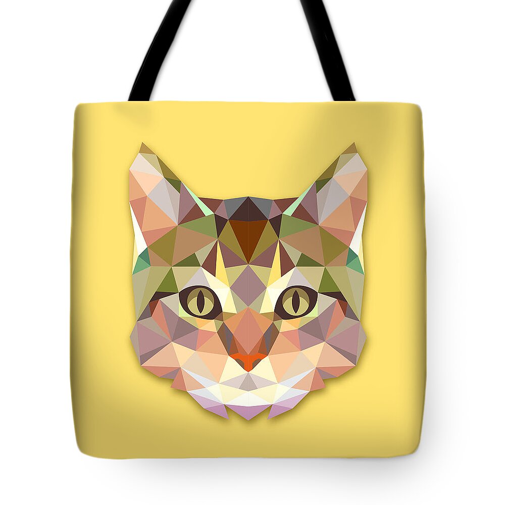 Cat Tote Bag featuring the painting cat by MotionAge Designs