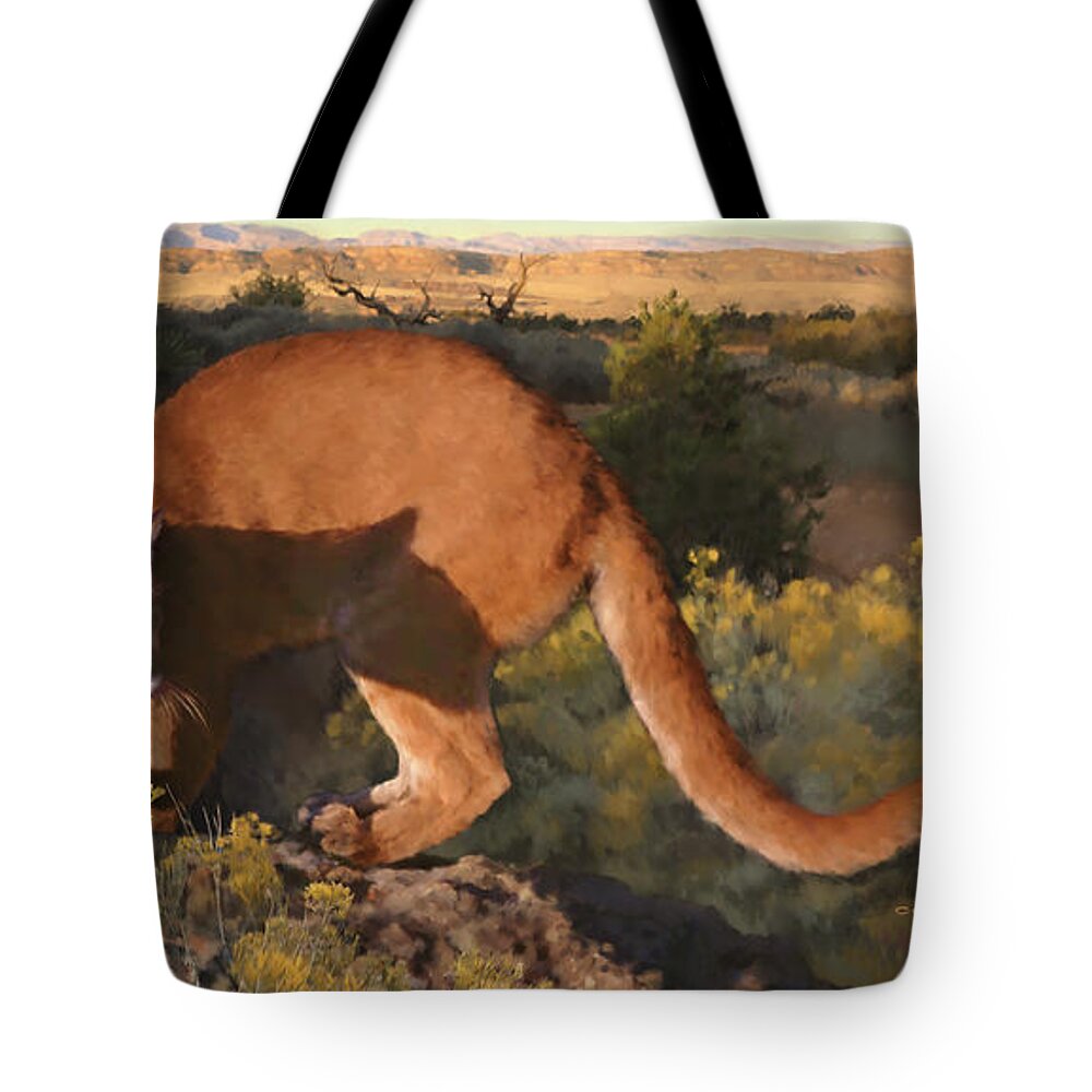 Cat Tote Bag featuring the painting Cat Stretch by Robert Corsetti