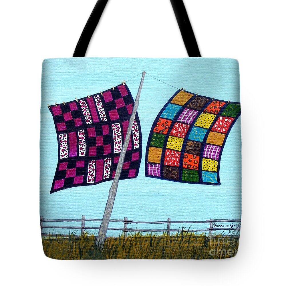 Barbara Griffin Tote Bag featuring the painting Catching the Breeze by Barbara A Griffin