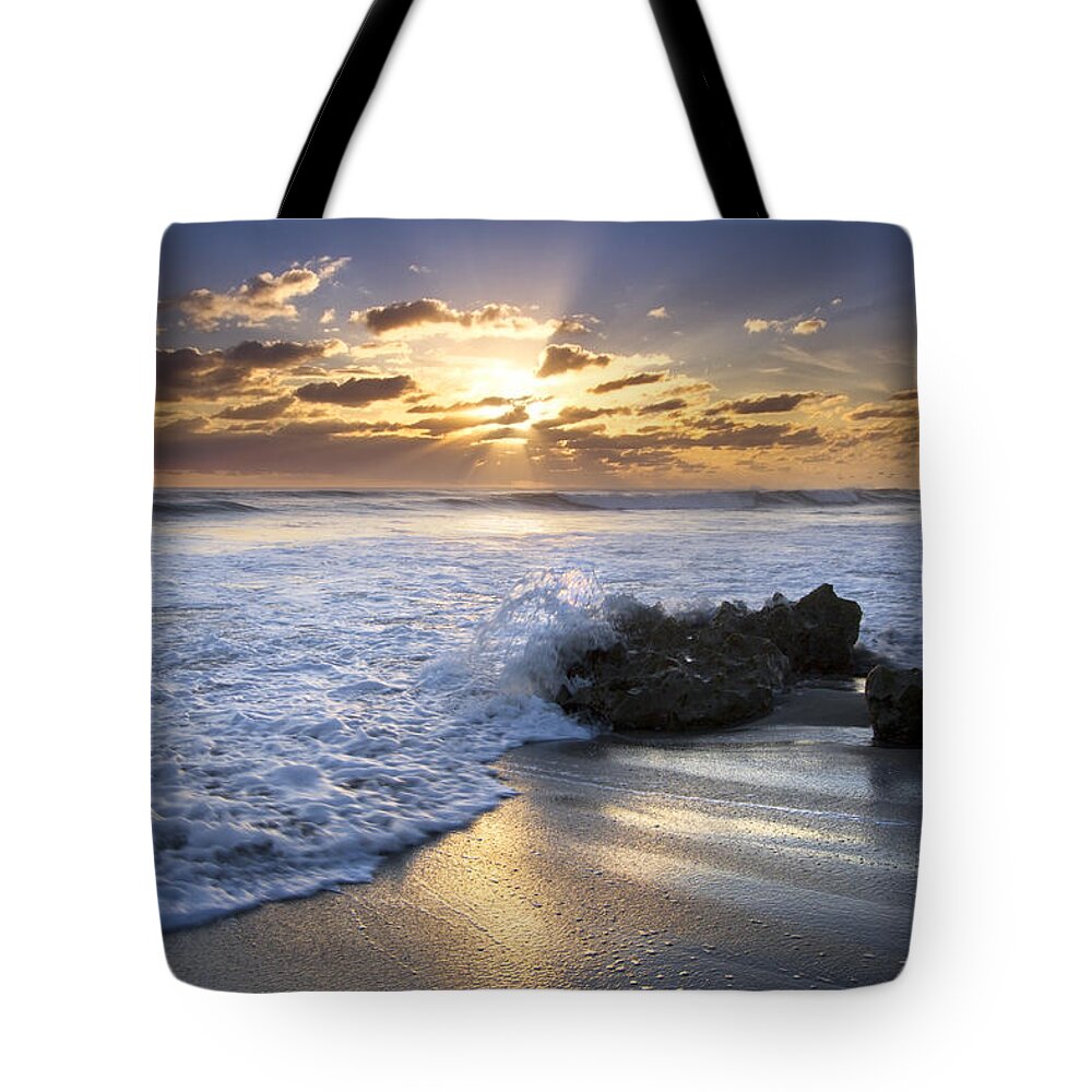 Clouds Tote Bag featuring the photograph Catching the Light by Debra and Dave Vanderlaan