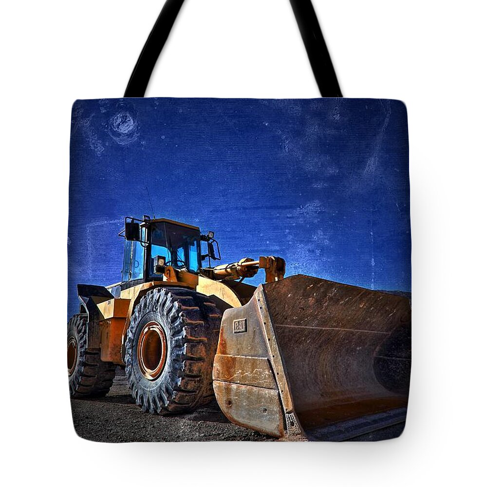 Caterpillar Tote Bag featuring the photograph caterpillar 970F by Mark Ross