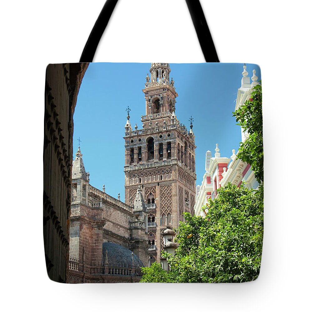 Arch Tote Bag featuring the photograph Cathedral In Seville, Spain by Sebastian Condrea
