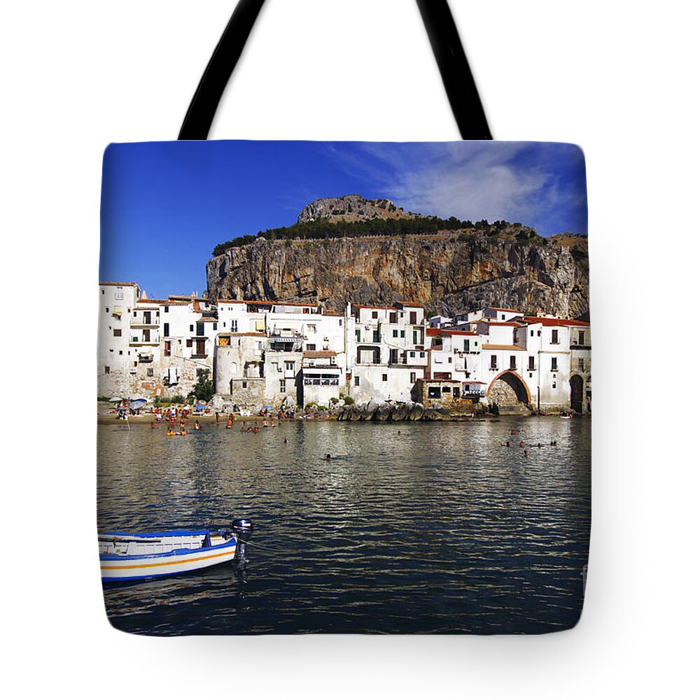 Sicily Tote Bag featuring the photograph Cefalu - Sicily by Stefano Senise