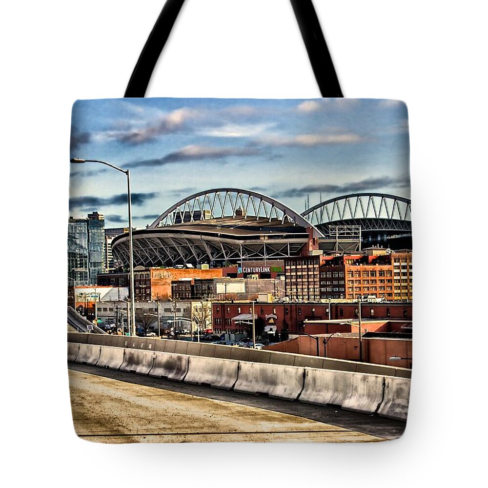 Century Tote Bag featuring the photograph Century Link Field Seattle Washington by Michael W Rogers